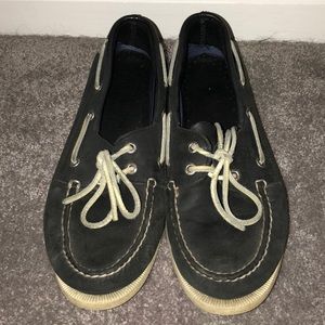 Black Sperry boat shoes